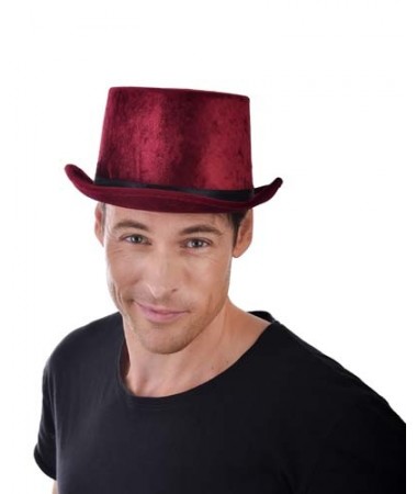 Top Hat Velvet Burgundy BUY
